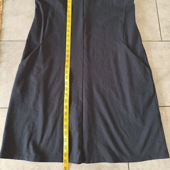 Eileen Fisher  black sleevles pocket dress size M - Picture 6 of 7